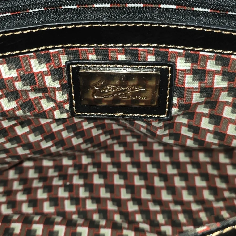 Etienne Collection PRIVEE' Woven And PATENT LEATHER TOTE - Picture 4 of 13